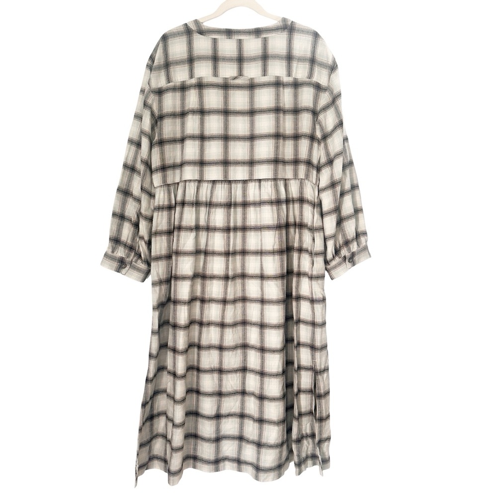 Madewell Flannel Button-Front Cotton Midi Dress Celestial Blue 14 - Picture 11 of 11